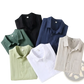 Men's Casual Short Sleeve Pure Linen Button Down Shirt