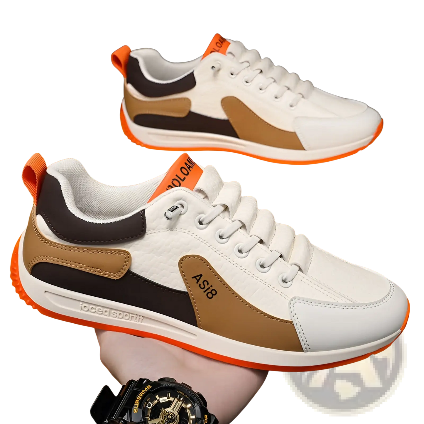 Men's Casual Sports Sneakers Non-slip Microfiber Shoes