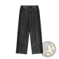 Men's Contrast Panel Elastic Waist Denim Joggers