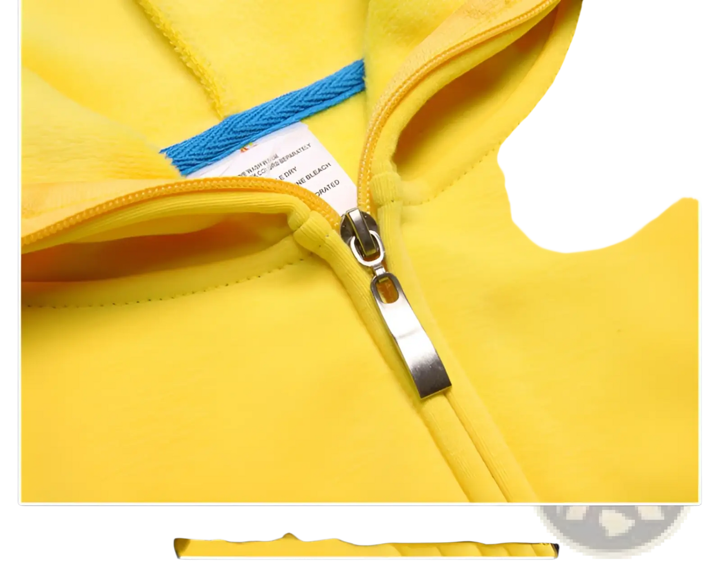 Men's Contrast Trim Fleece Zip Hoodie