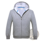 Men's Contrast Trim Fleece Zip Hoodie