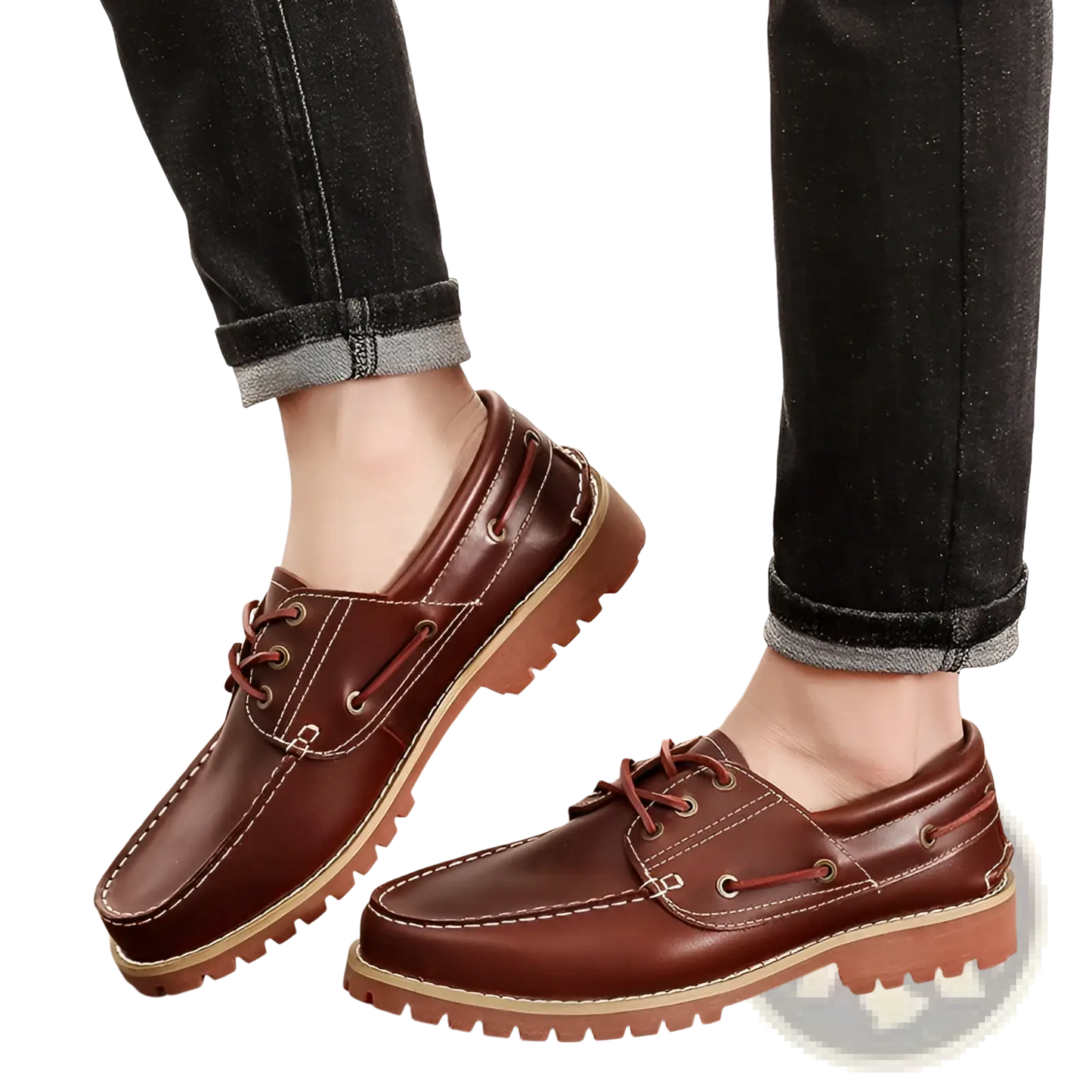 Men's Cowhide Leather Boat Shoes Casual Pumps
