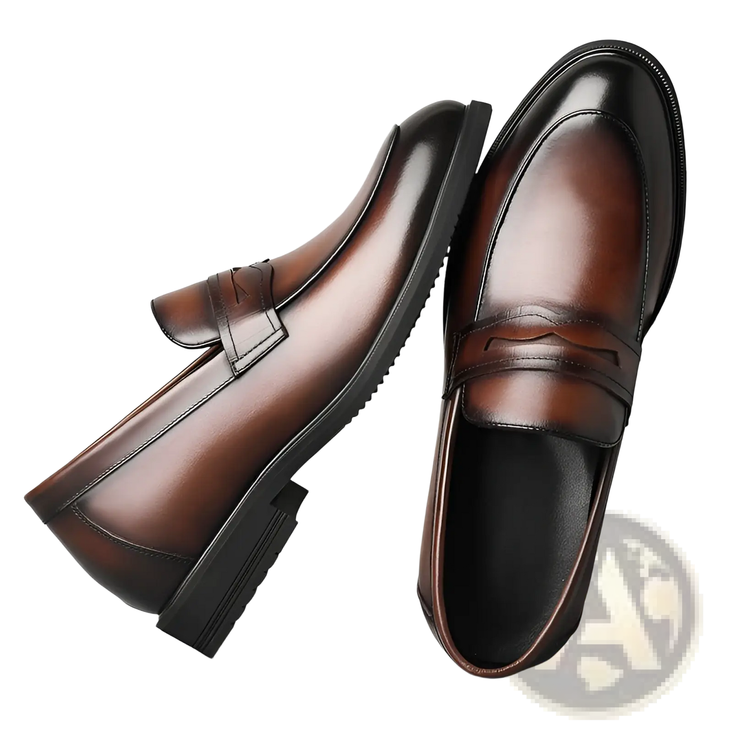 Men's Cowhide Leather Height Increasing Formal Loafers