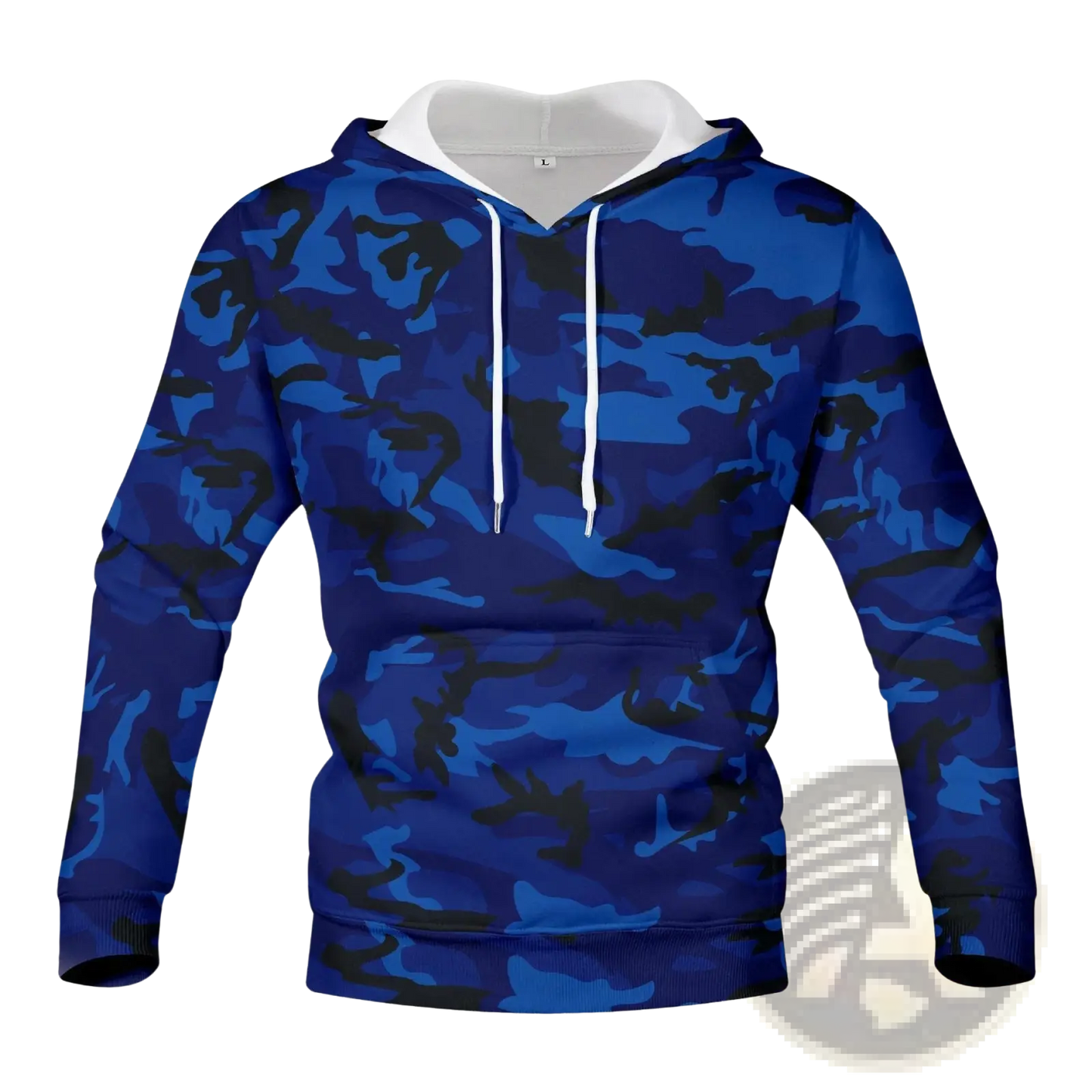 Men's Digital Camouflage Contrast Lining Pullover Hoodie