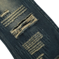 Men's Distressed Dark Wash Straight Leg Ripped Jeans