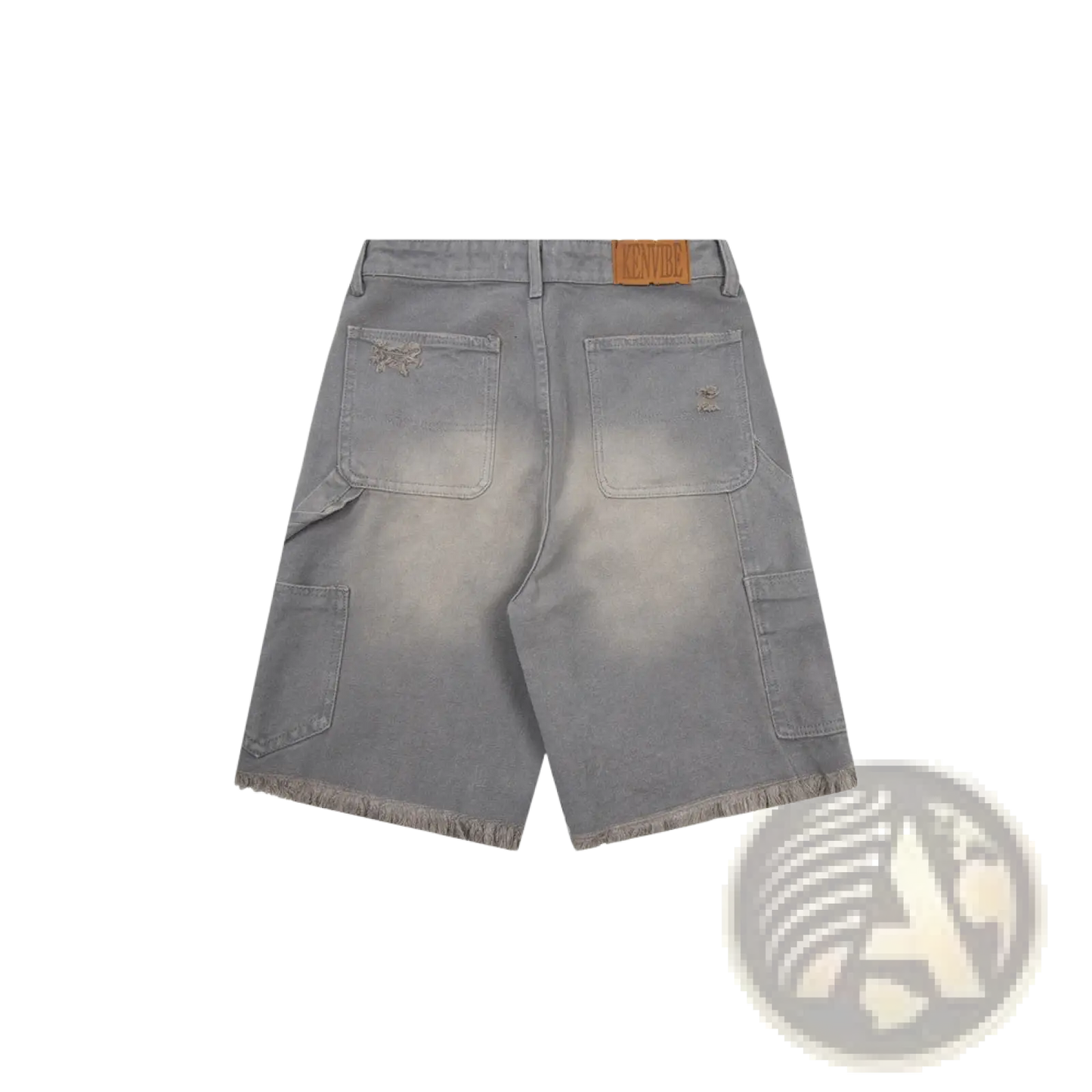 Men's Distressed Frayed Hem Denim Shorts
