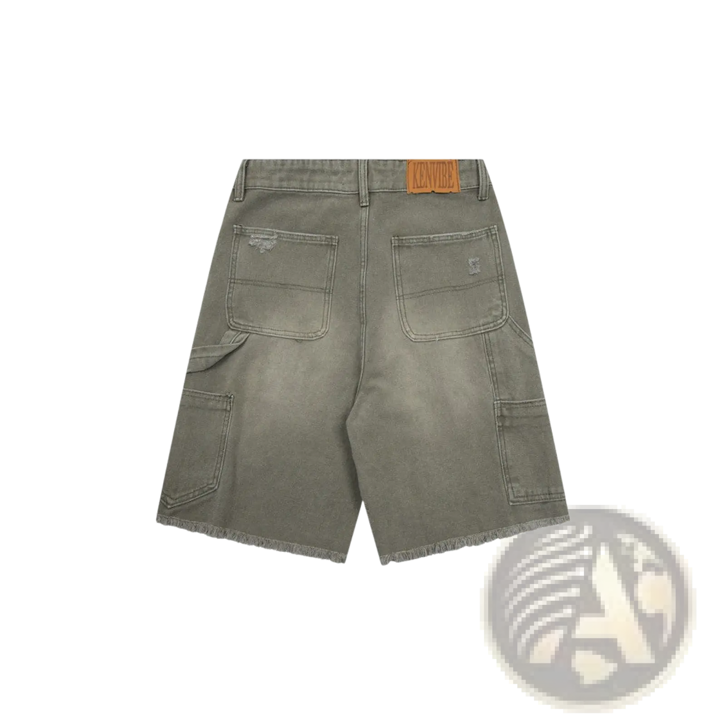 Men's Distressed Frayed Hem Denim Shorts