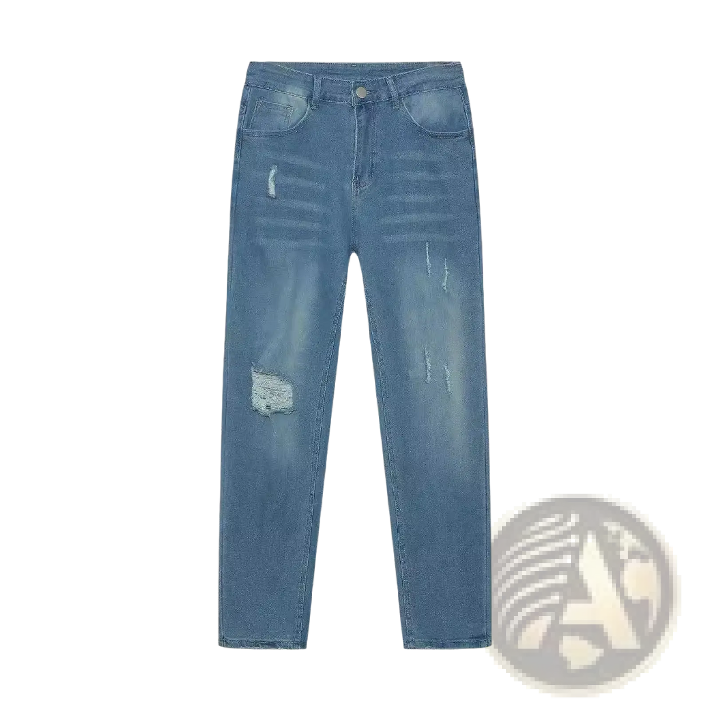 Men's Distressed Slim Fit Stretch Denim Jeans
