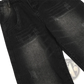 Men's Distressed Straight Leg Black Denim Jeans