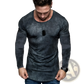 Men's Distressed Textured Long Sleeve T-shirt