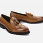 Men's Crocodile Embossed Leather Tassel Brogue Shoes