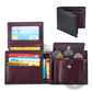 Men's Genuine Leather Bifold Wallet with Coin Pocket