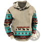 Men's Geometric Tribal Print Streetwear Pullover Hoodie