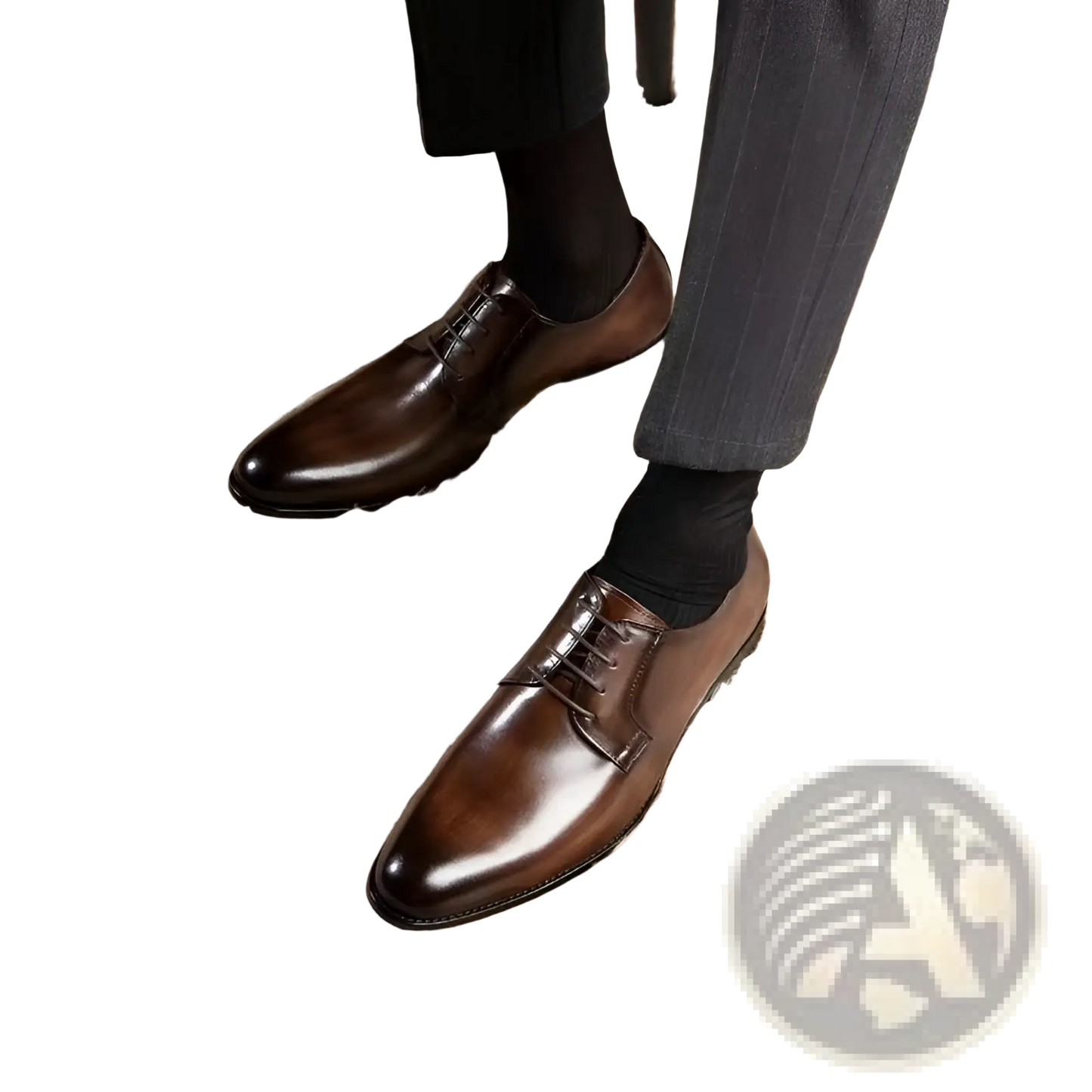 Men's Hand Rubbed Leather Oxford Dress Shoes