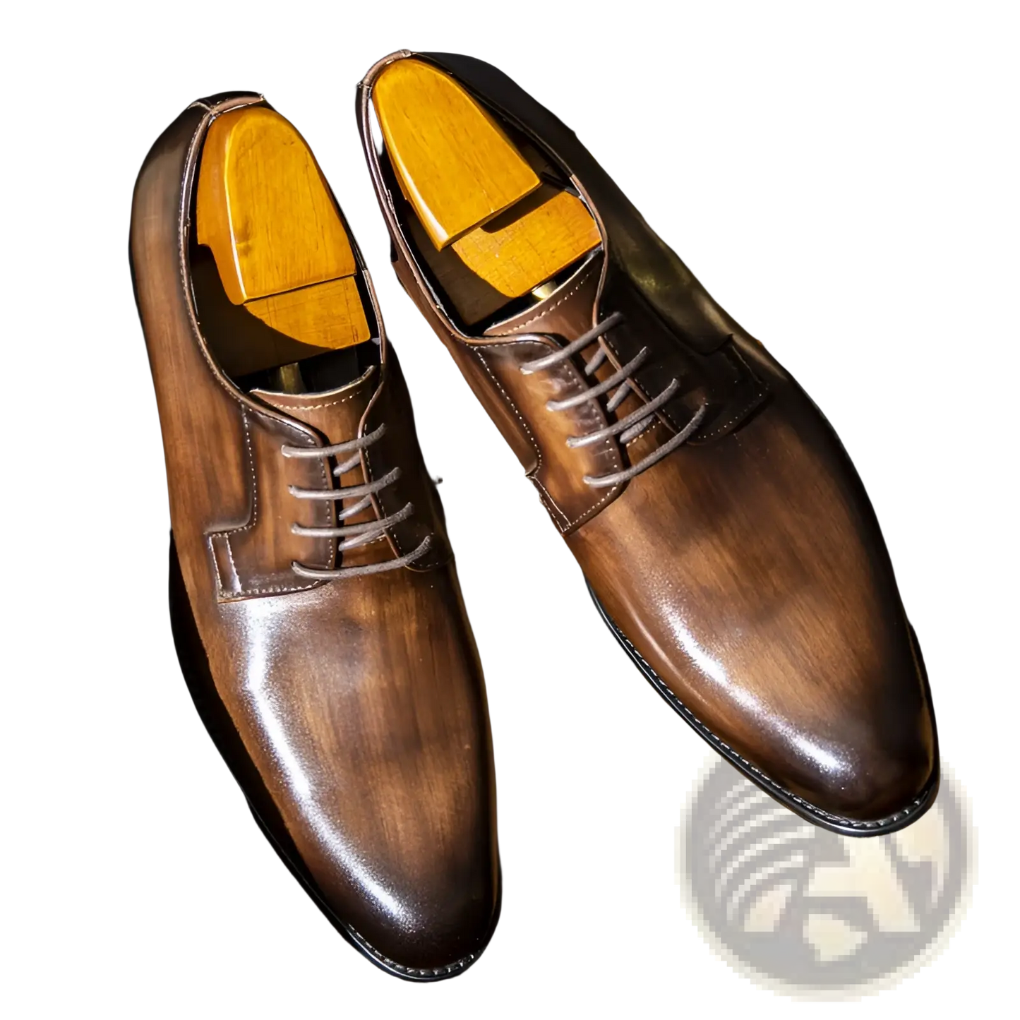Men's Hand Rubbed Leather Oxford Dress Shoes
