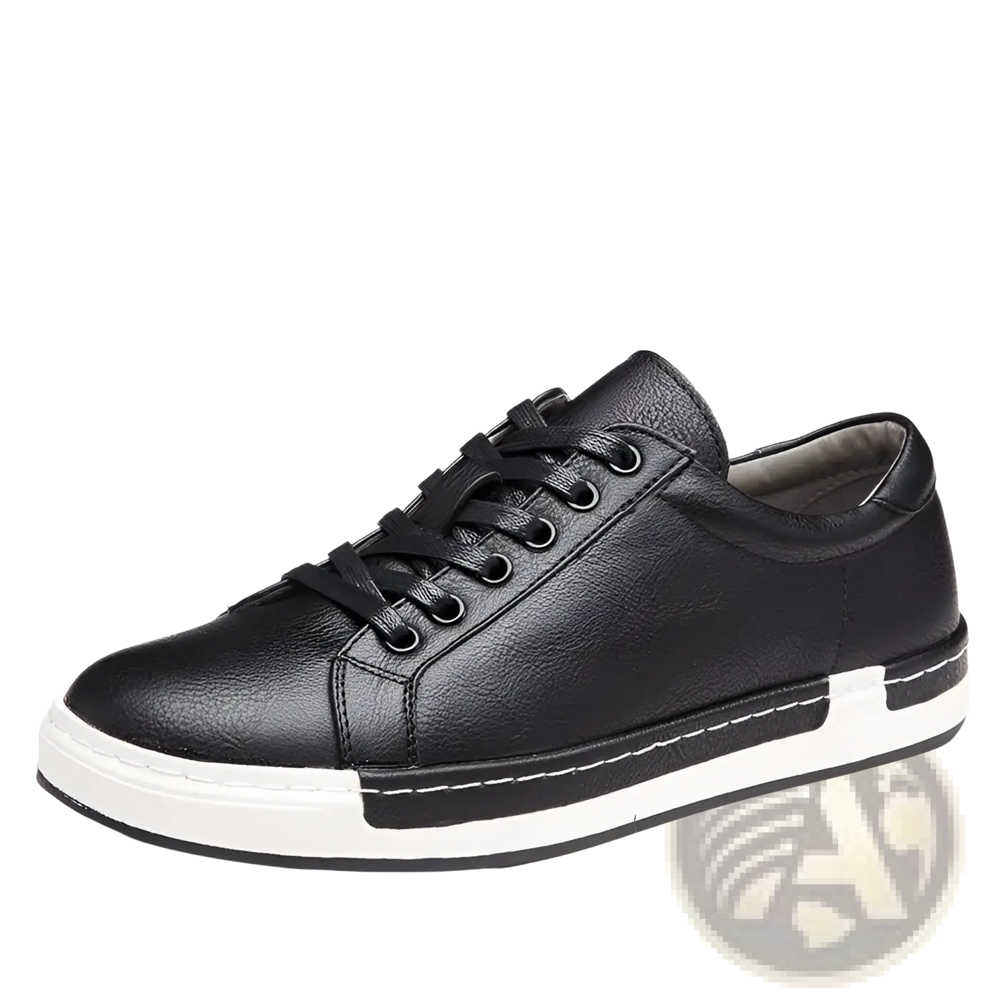 Men's Handmade Leather Low Top Sneakers Casual Shoes