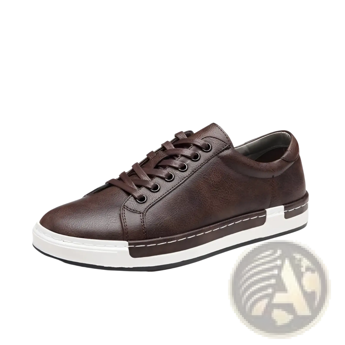 Men's Handmade Leather Low Top Sneakers Casual Shoes