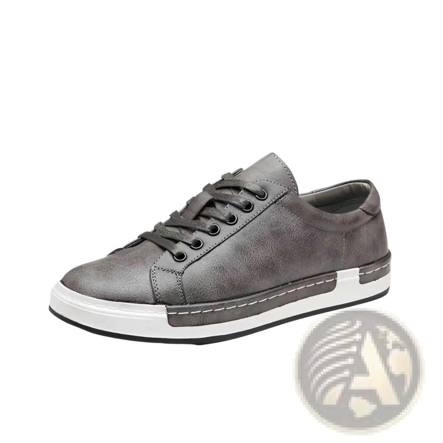 Men's Handmade Leather Low Top Sneakers Casual Shoes