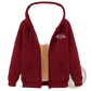 Men's Heartbeat Sherpa Lined Zip Up Winter Fleece Hoodie