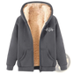 Men's Heartbeat Sherpa Lined Zip Up Winter Fleece Hoodie