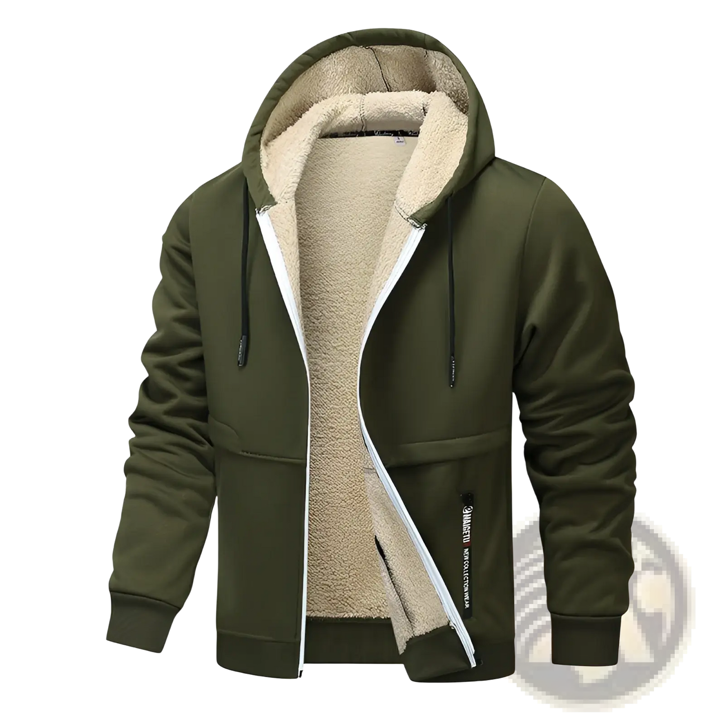 Men's Heavyweight Sherpa Lined Fleece Zip Up Hoodie