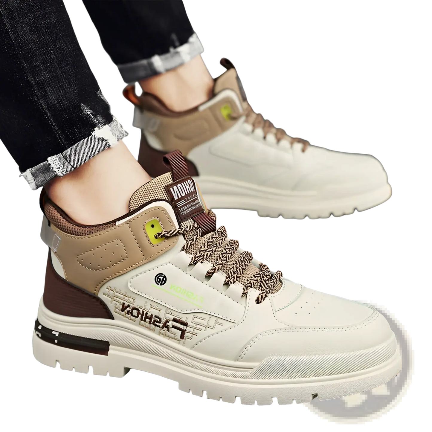 Men's High-top Chunky Elevator Sneakers Xb13