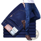 Men's High Waist Slim Fit Elastic Business Casual Jeans