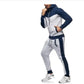 Men's Color Block Hooded Tracksuit and Jogger Set