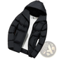 Men's Hooded Quilted Puffer Jacket with Zipper Closure