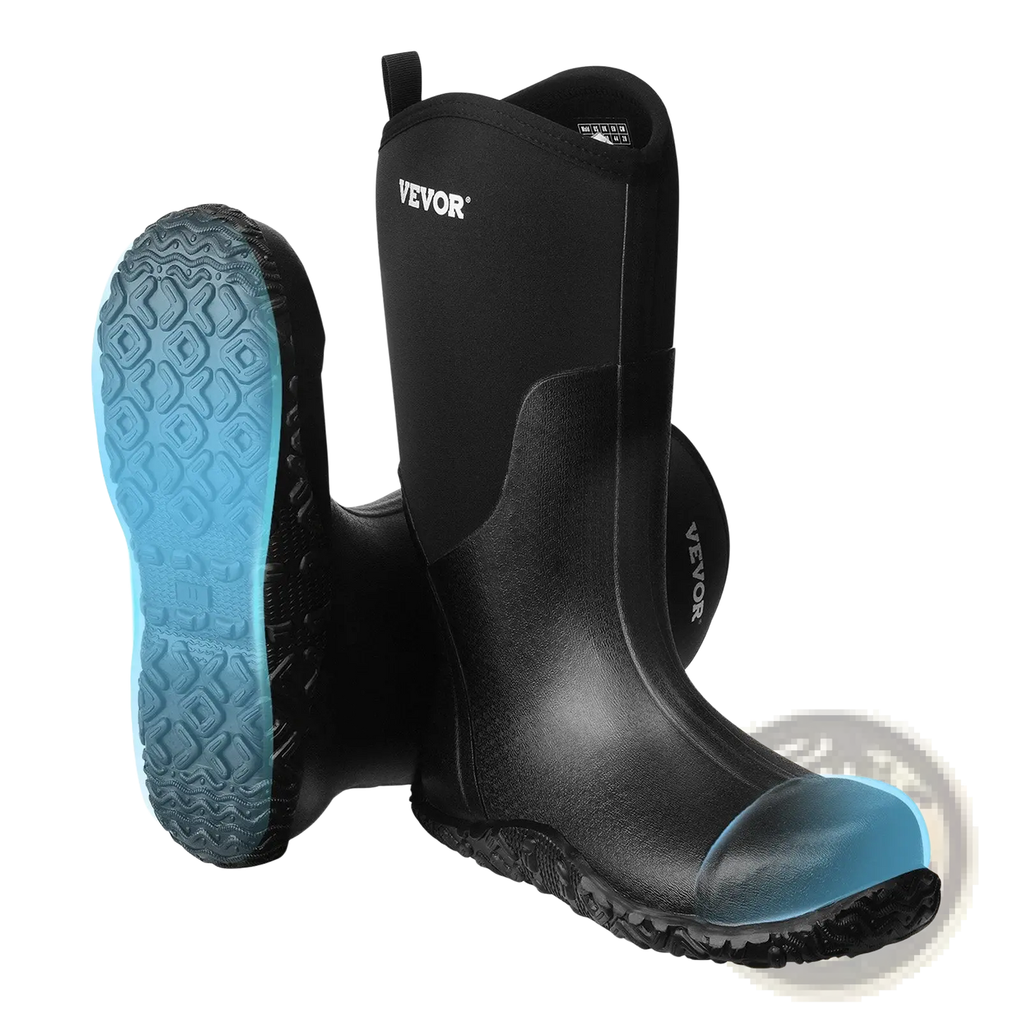 Men's Insulated Steel Toe Waterproof Rubber Work Boots