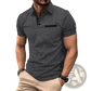 Men's Jacquard Plaid Sport Polo Shirt with Contrast Trim