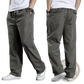 Men's Japanese Style Cotton Straight Leg Workwear Pants