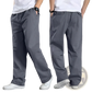 Men's Japanese Style Cotton Straight Leg Workwear Pants