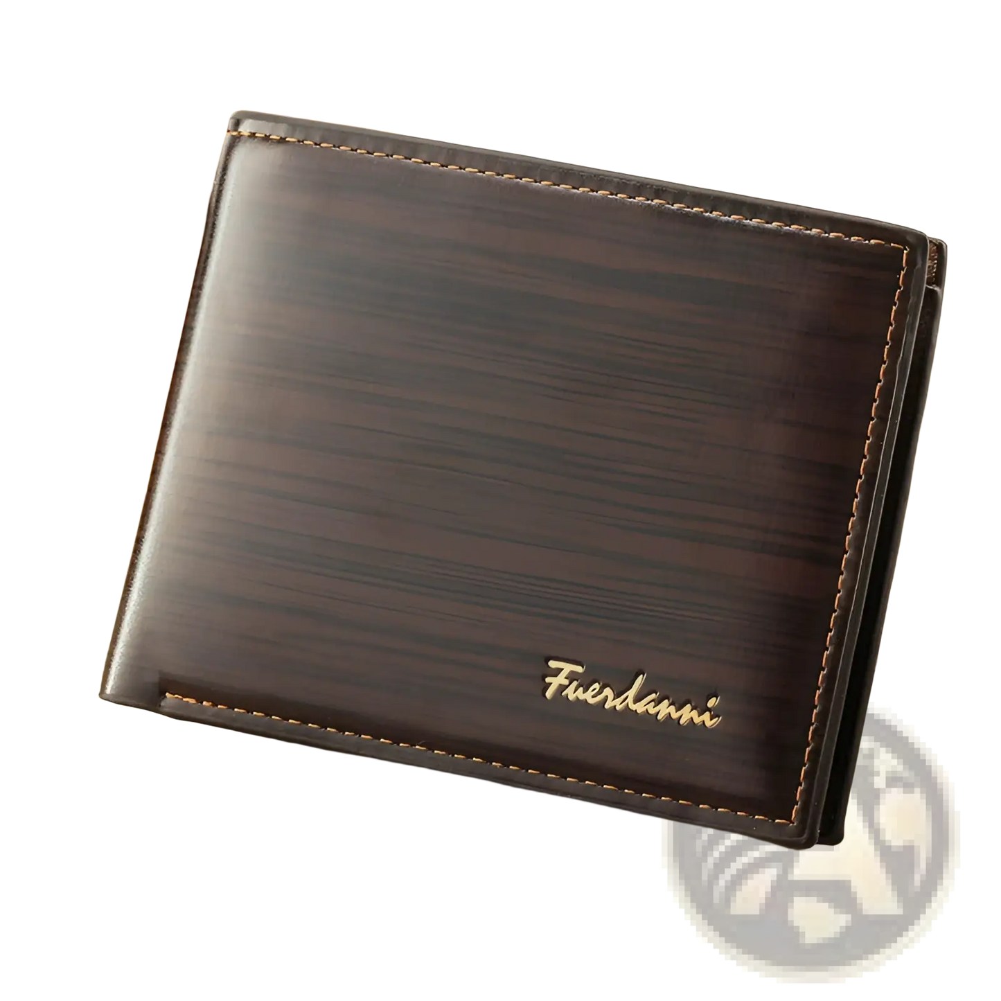 Men's Leather Bifold Wallet with Card Slots and Id Window