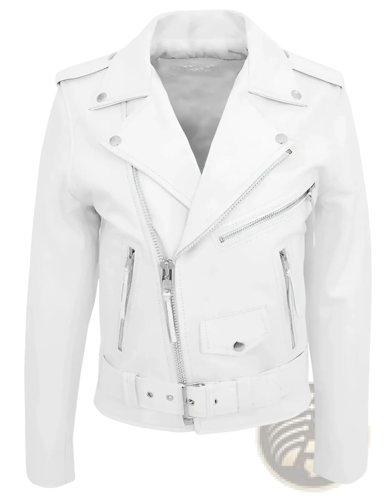 Men's Leather Biker Jacket Punk Style Slim Fit Coat