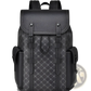 Men's Leather Business Travel Backpack with Laptop Sleeve