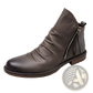 Men's Leather Chelsea Boots with Side Zipper Heel