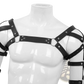 Men's Leather Chest Harness with Adjustable Straps