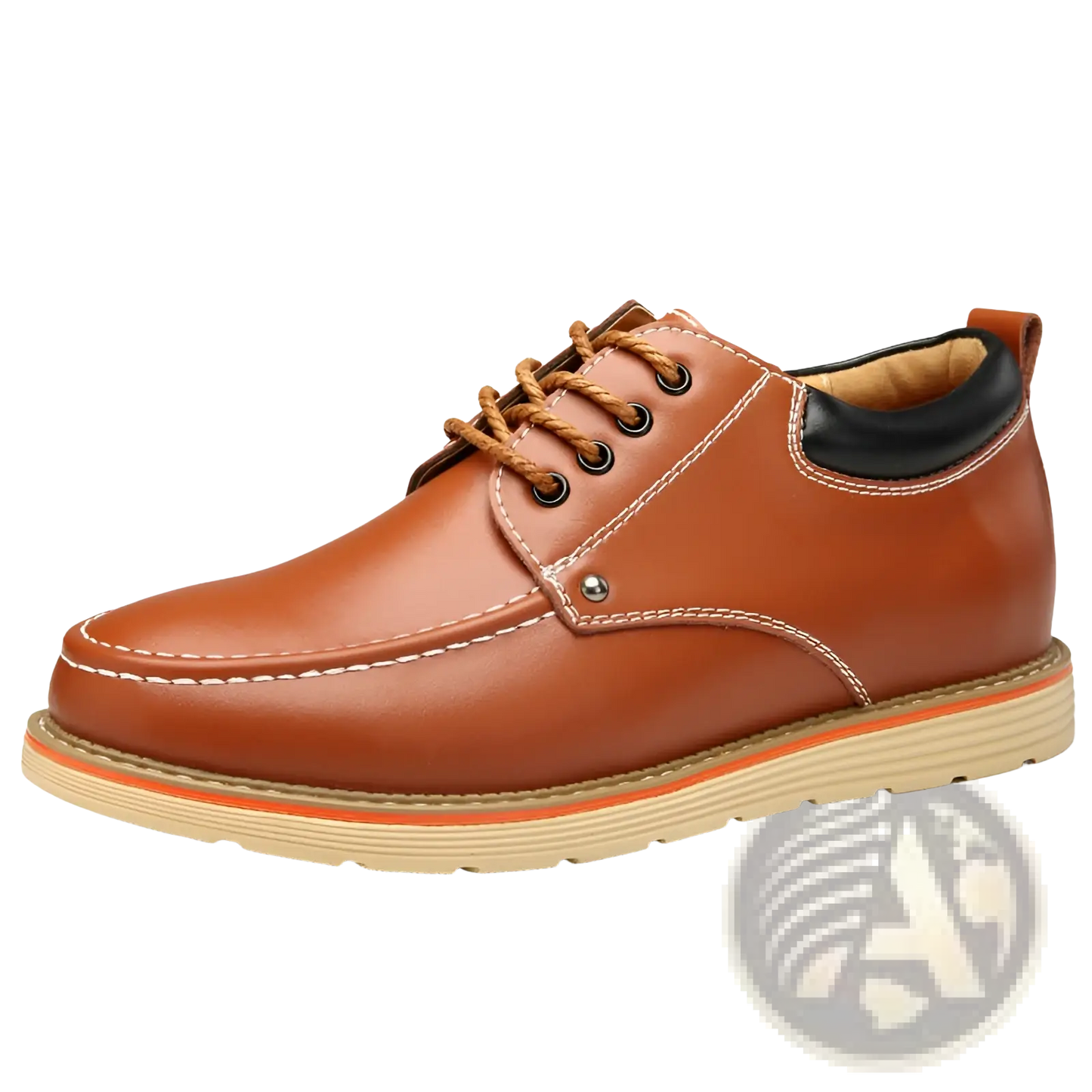 Men's Leather Height Increasing Shoes 6cm Insole