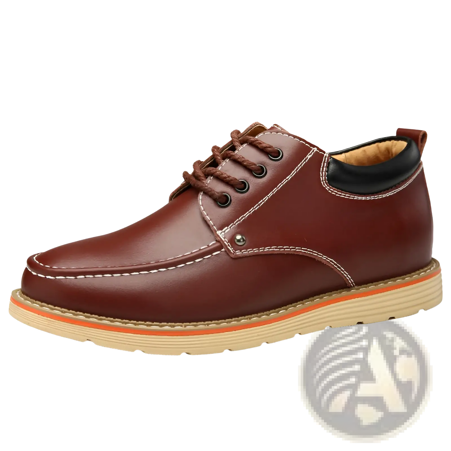Men's Leather Height Increasing Shoes 6cm Insole