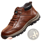 Men's Leather Hiking Boots Rugged Outdoor Shoes