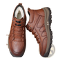 Men's Leather Hiking Shoes Vintage Casual Footwear