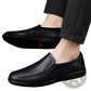 Men's Leather Loafers British Style Slip on Shoes