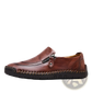 Men's Leather Loafers Zipper Business Casual Shoes