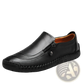 Men's Leather Loafers Zipper Business Casual Shoes