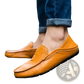 Men's Leather Moccasin Loafers Slip on Shoes