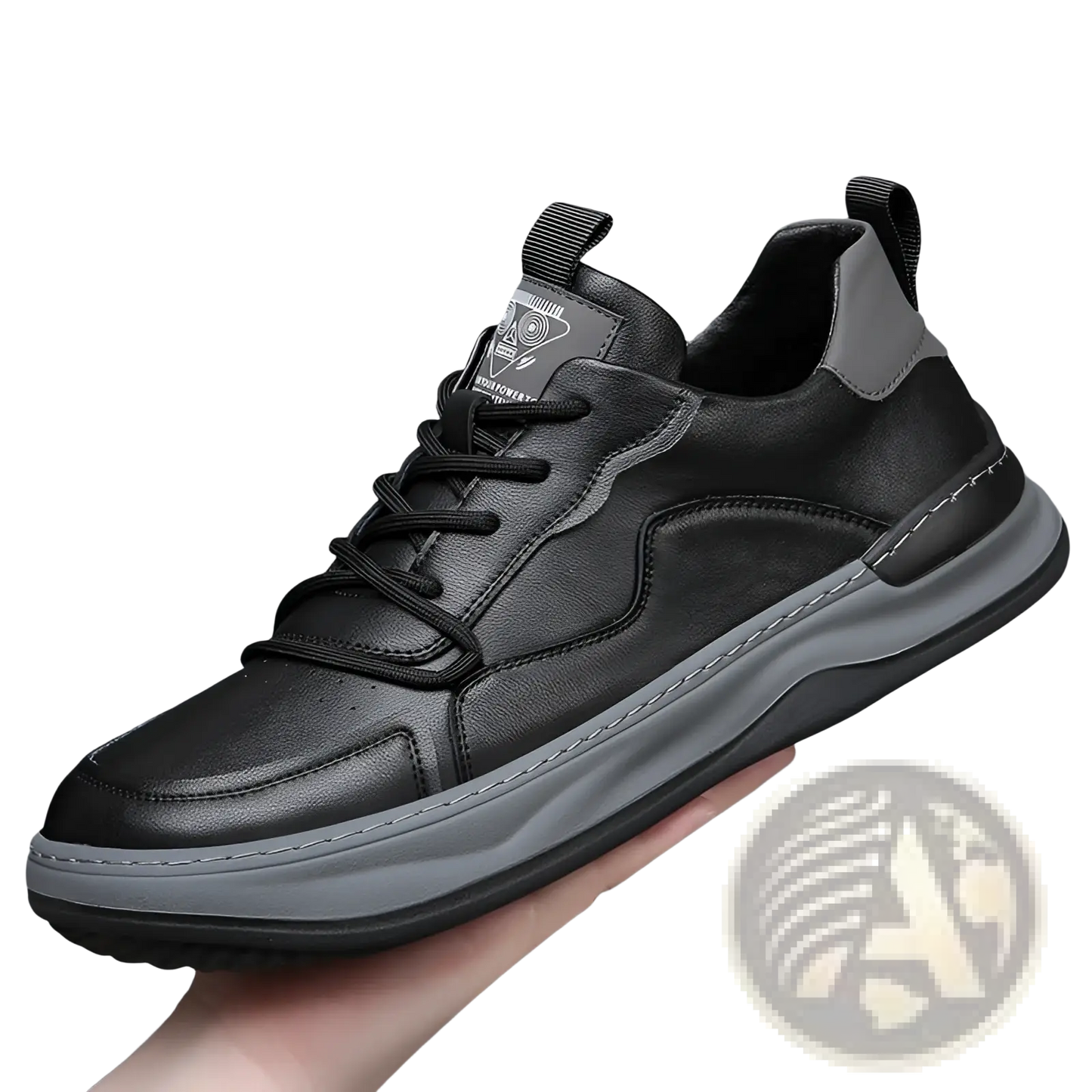 Men's Leather Perforated Breathable Sneakers