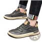Men's Leather Perforated Breathable Sneakers