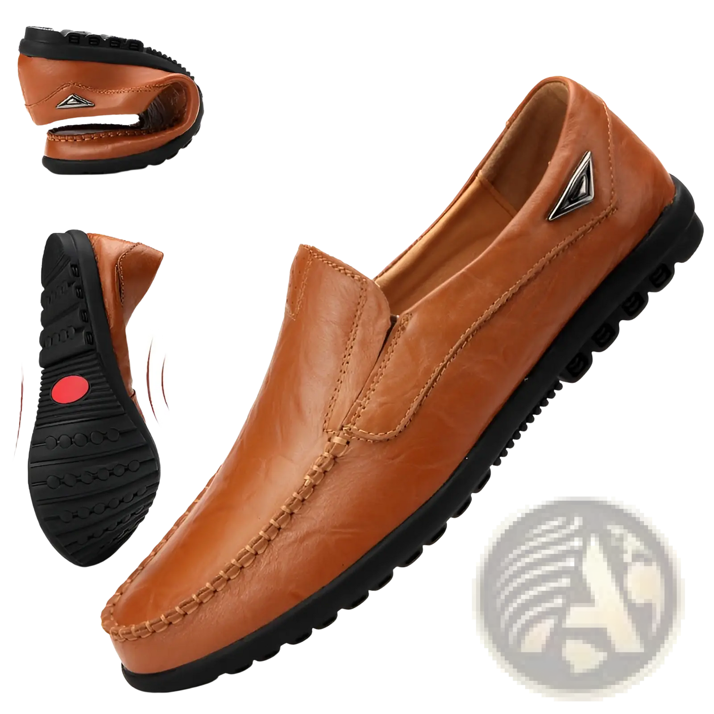 Men's Leather Slip on Loafers Casual Flat Shoes