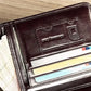 Men's Brown Leather Tri-fold Wallet with Id Window